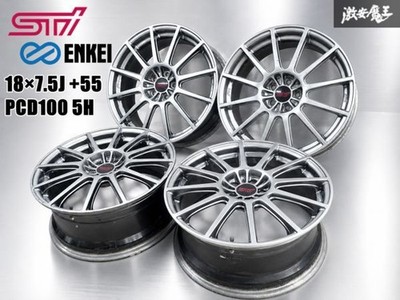 JDM No distortion Subaru genuine STI ENKEI Enkei 18x7.5J +55 PCD100 5H (No Tires)