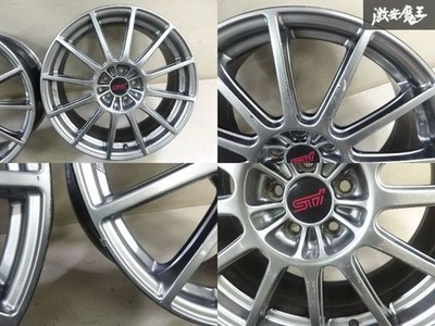 JDM No distortion Subaru genuine STI ENKEI Enkei 18x7.5J +55 PCD100 5H (No Tires) - Image 3