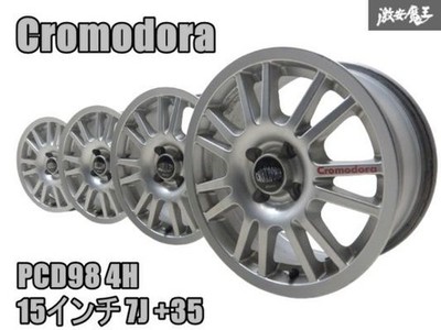 JDM No distortion beautiful Cromodora Black Modora 15x7J +35 PCD98 4H W (No Tires)