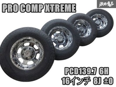 JDM No distortion PRO COMP XTREME 16x8J ±0 PCD139.7 6H Wheel 4-Wheel Set Deep (No Tires)