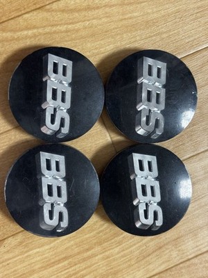 JDM BBS Center Cap 4 Individual Set Black Silver br BBS (No Tires)