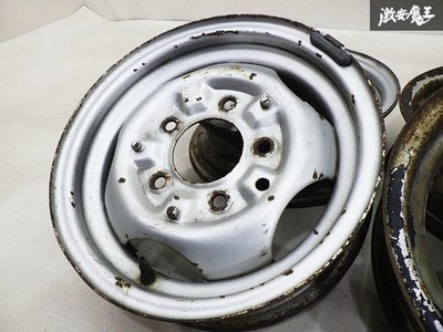 JDM Rare Genuine HONDA S600/S800 Steel Wheel 5-Wheel Set 13x4.5J +32 actual (No Tires) - Image 5