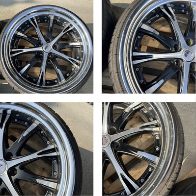 JDM Deep rim WORK SCHWERT SW4 204-Wheel Set 9.5J+15 / 10.5J+11 PCD114.3 5H W (No Tires) - Image 3