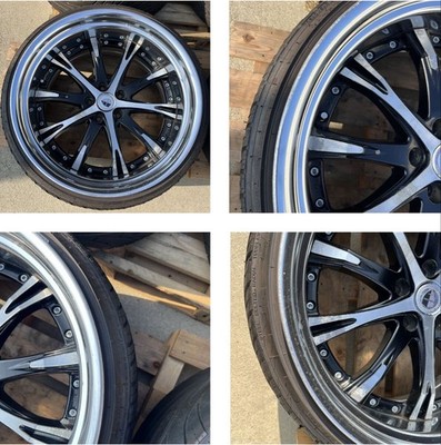 JDM Deep rim WORK SCHWERT SW4 204-Wheel Set 9.5J+15 / 10.5J+11 PCD114.3 5H W (No Tires) - Image 4