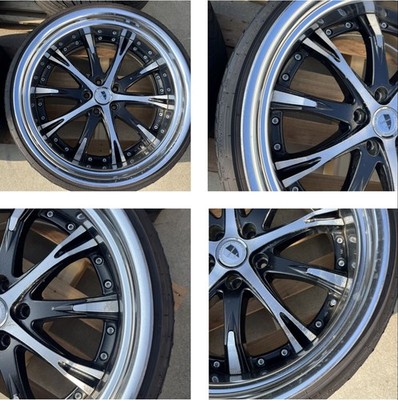 JDM Deep rim WORK SCHWERT SW4 204-Wheel Set 9.5J+15 / 10.5J+11 PCD114.3 5H W (No Tires) - Image 5