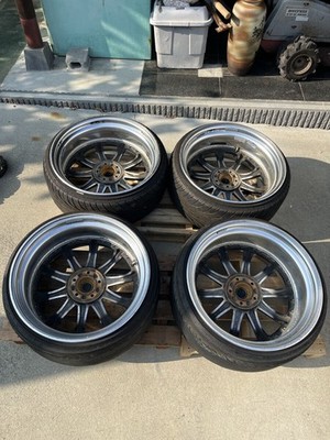 JDM Deep rim WORK SCHWERT SW4 204-Wheel Set 9.5J+15 / 10.5J+11 PCD114.3 5H W (No Tires) - Image 6