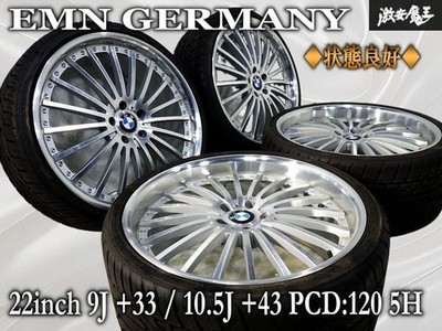 JDM Excellent Condition EMN GERMANY 22x9J +33 / 10.5J +43 PCD:120 5H 5 (No Tires)