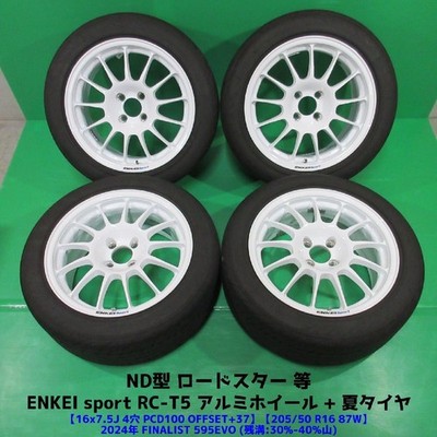 JDM ENKEI Sport RC-T5 ND Roadster 205/50R16 2024 Summer Tires 30%-40% (No Tires)
