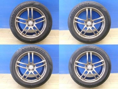 JDM Used T33 X-Trail 4-Wheel Set Yokohama AVS Model T5 8.5J ET45 + ADVAN Spo (No Tires) - Image 2