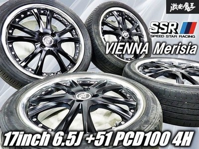 JDM Rare SSR Tanabe VIENNA Merisia 17x6.5J +51 PCD:100 4H 4-hole mat bl (No Tires)