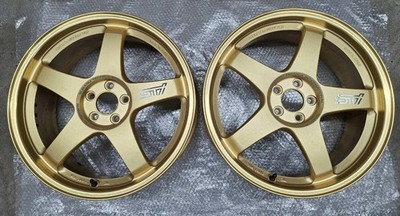 JDM Subaru WRX STi Genuine Option Wheels 2-Wheel Set RAYS RE B51 FORGED MONO (No Tires)