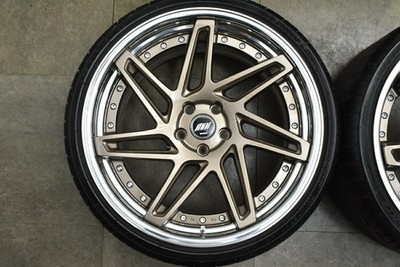 JDM Used WORK 4-Wheel Set : 20x9.0J 20x10.0J +22 offset PCD 112 25 (No Tires) - Image 3