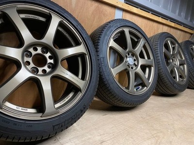 JDM Work Emotion XT7 Summer Tires 4-Wheel Set 215/45R17 (No Tires)