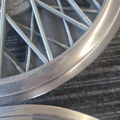 JDM Nissan Cedric Y30 Genuine Wire Wheel Caps Set of 4 (No Tires) - Image 6