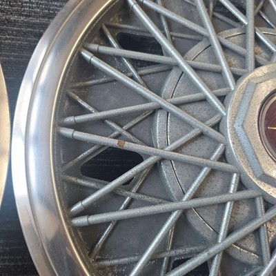 JDM Nissan Cedric Y30 Genuine Wire Wheel Caps Set of 4 (No Tires) - Image 8