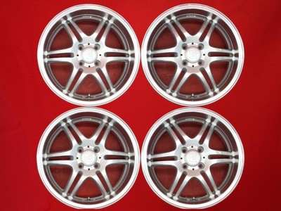 JDM Deep rim MID manalei Euro design Basis Cup used wheels 4-Wheel Set 7J 16 (No Tires)