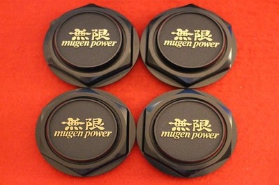 JDM 4-piece set of aftermarket used CF-48 MUGEN wheels center plates c (No Tires)