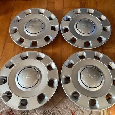 JDM FIAT 500 genuine wheel caps silver 4 pieces (No Tires)