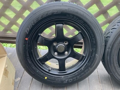 JDM RAYS VOLK Racing TE37 145.5j+35 4H PCD100 DIREZZA ZⅢ 175/60R14 4Bo (No Tires) - Image 3