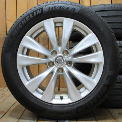 JDM NISSAN Fuga Genuine 18x8J+43 Michelin e-PRIMACY 245/50R18 2022/2024 (No Tires)