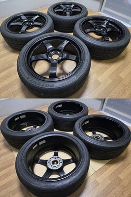 JDM Rare 18x8J +45 PCD100 ADVAN Racing GT forging Brembo STI BRZ 86 Leg (No Tires) - Image 7