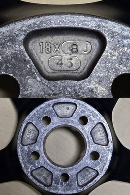 JDM Rare 18x8J +45 PCD100 ADVAN Racing GT forging Brembo STI BRZ 86 Leg (No Tires) - Image 9