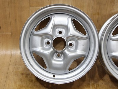 JDM C78 Old Car Rare Nissan Genuine Iron Steel Wheels 14X5J+25 PCD114. (No Tires) - Image 2
