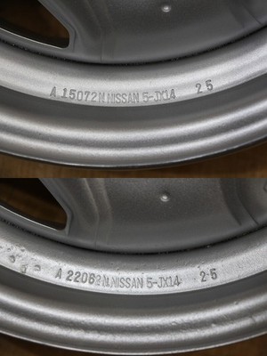 JDM C78 Old Car Rare Nissan Genuine Iron Steel Wheels 14X5J+25 PCD114. (No Tires) - Image 9