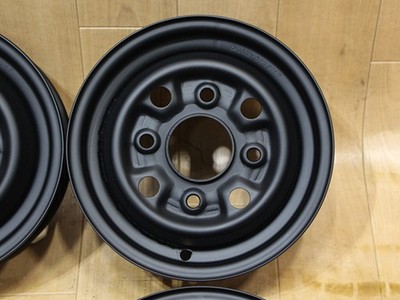JDM B177 Showa era old car tin wheels genuine 10x3.5J +35 PCD114.3 4-h (No Tires) - Image 3