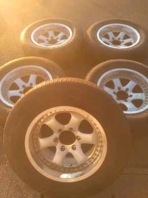 JDM BRIDGESTONE BERG CONQUEST 17x8.5J +7 139.7 6H 6-hole 5-Wheel Set wit (No Tires)