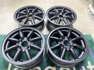 JDM Rare BR Black Racing 14x6J +40 PCD100-4H matte black used wheel 4-b (No Tires)