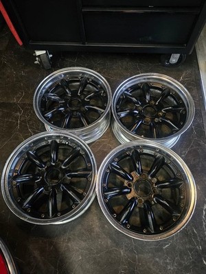JDM Watanabe RS-8 15-inch wheels for Hakosuka Nissan Skyline GT-R 114. (No Tires)