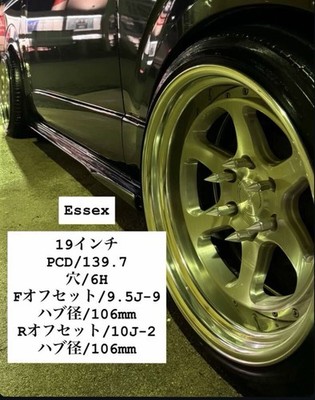 JDM Essex 19-inch wheels 6H PCD 139.7 Front: 9.5J-9 Rear: 10J-2 WORK d (No Tires)