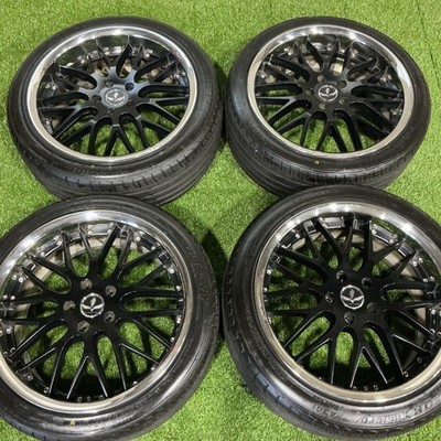 JDM RAYS Black Fleet Aluminum Wheel and Tire Set 4-pack 245/40ZR19 Ite (No Tires)
