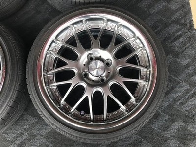 JDM Used Tire & Wheel Set WEDS Maverick 709M Silver 6.5J-16 4/100 +33 (No Tires) - Image 4