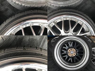 JDM Used Tire & Wheel Set WEDS Maverick 709M Silver 6.5J-16 4/100 +33 (No Tires) - Image 9