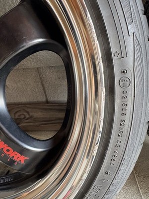 JDM WORK/work Meister S1R 188.5j+30/9.5J+38 114.3 5h 4-Wheel Set O disk Used (No Tires) - Image 8