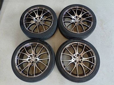 JDM RAYS HOMURA 2x7 black 19-inch 19x8J+48 Tire and Wheel 4-Piece Set (No Tires)
