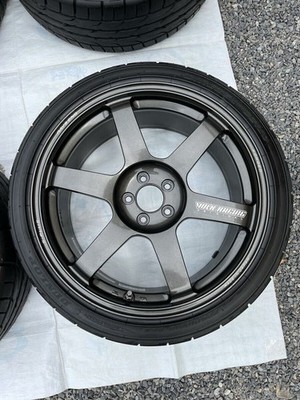 JDM RAYS VOLK RACING TE37 SAGA S-plus MM Gunmetal 4-piece set with 18 (No Tires) - Image 3