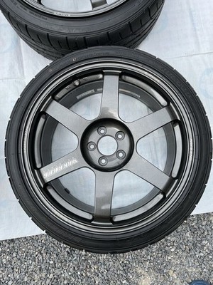 JDM RAYS VOLK RACING TE37 SAGA S-plus MM Gunmetal 4-piece set with 18 (No Tires) - Image 4