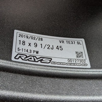 JDM Premium Condition/Custom Size RAYS VOLK RACING TE37SL 18x9.5J +45 P (No Tires) - Image 4