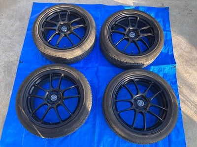 JDM ENKEI PF01 mat black 18-inch 7.5J +45 PCD114.3 (No Tires)
