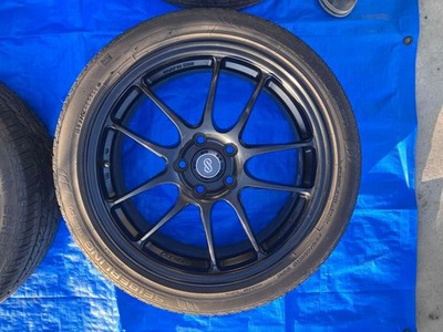 JDM ENKEI PF01 mat black 18-inch 7.5J +45 PCD114.3 (No Tires) - Image 4