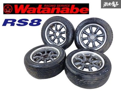 JUNK Watanabe RS-8 4Wheels 15x7+27 7.5+21 4x114.3 Gunmetal Bends (No Tires)