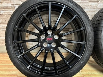 JDM Rare Subaru Genuine STI ENKEI Black 5H100 7J+48 2023 Model 225/40R (No Tires) - Image 3