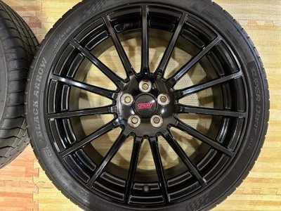 JDM Rare Subaru Genuine STI ENKEI Black 5H100 7J+48 2023 Model 225/40R (No Tires) - Image 5