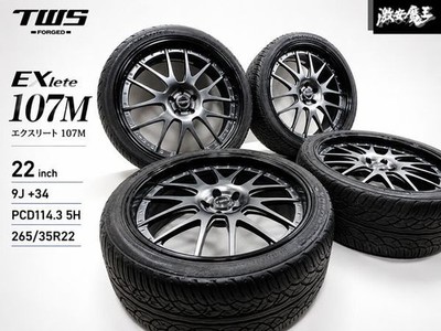 JDM TWS EXlete 107M 22x9J +34 PCD114.3 5H 265/35R22 102V Tire and Whe (No Tires)