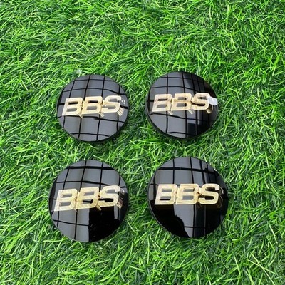 JDM BBS 56mm Center cap Genuine black gold (No Tires)