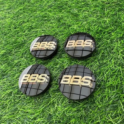 JDM BBS 56mm Center cap Genuine black gold (No Tires) - Image 3