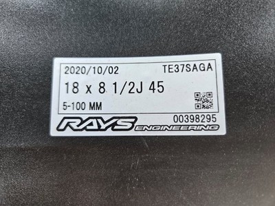 JDM Forging・Lightweight86/GR86/BRZ ZC6/ZN6/ZD8/ZN8 RAYS TE37SAGA 18X8. (No Tires) - Image 7